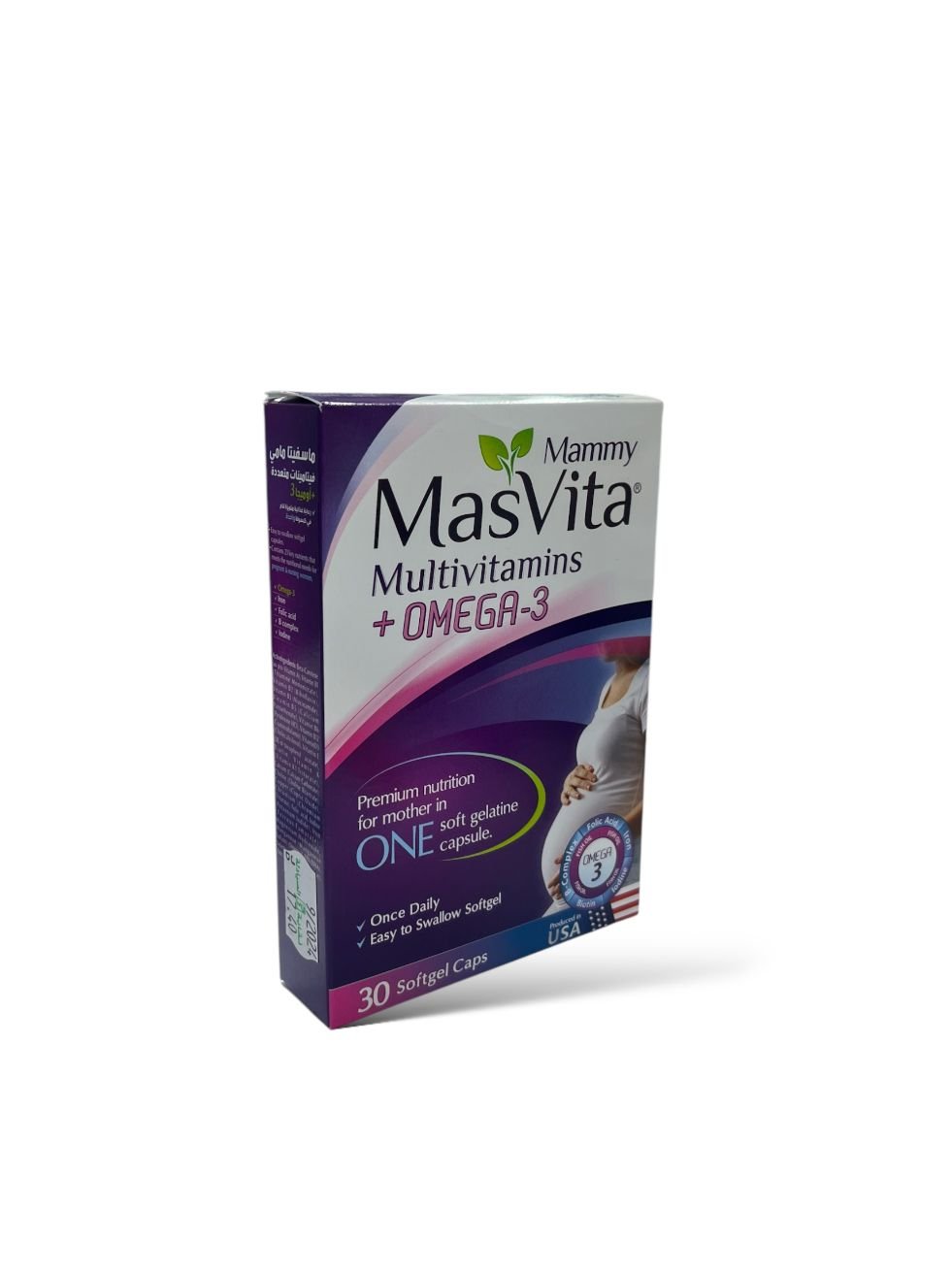 ماس فيتا مامي الخضار وأوميجا 3، 30 كبسولة