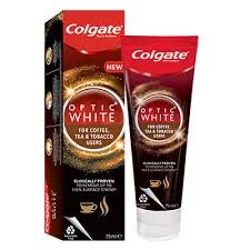 كولجيت أوبتيك وايت لمستخدمي القهوة والشاي والتبغ
