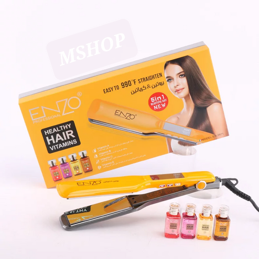 إنزو - مملس كراتين وبروتين للشعر مع 4 فيتامينات للعناية بالشعر