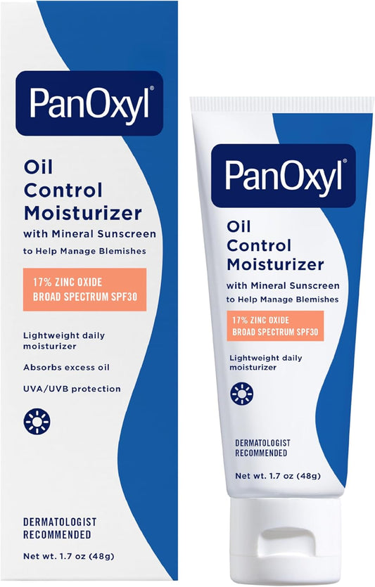 PanOxyl -مرطب للتحكم في الزيوت، عامل حماية من أشعة الشمس