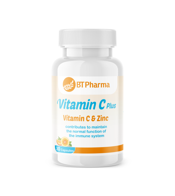 بي تي فارما - كبسولات فيتامين سي بلس 500 مجم