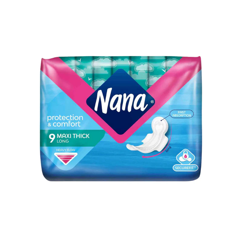 نانا - فوط ماكسي سميكة وطويلة 9 قطع