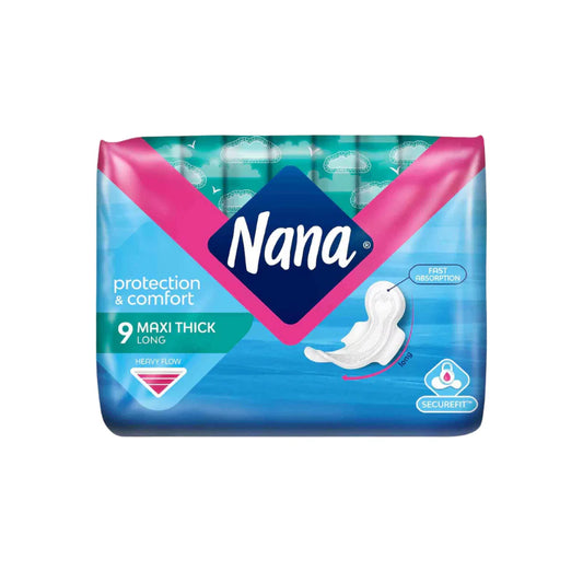 نانا - فوط ماكسي سميكة وطويلة 9 قطع