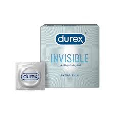 DUREX - واقيات ذكرية غير مرئية رفيعة للغاية - 3 قطع