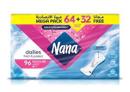 نانا - فوط يومية 64+32 قطعة مجانا