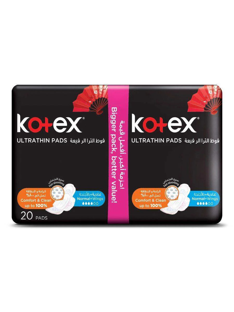 Kotex -كوتكس الترا ثين عادي ديو 20